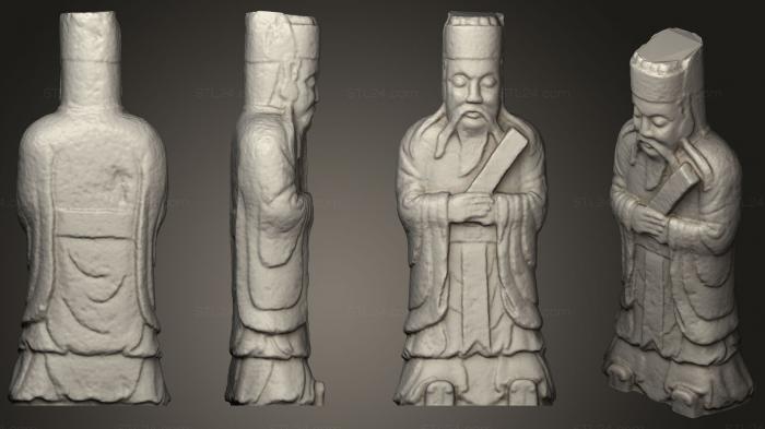 Figurines Chinese and Japanese (Stonestatue1, STKCH_0037) 3D models for cnc